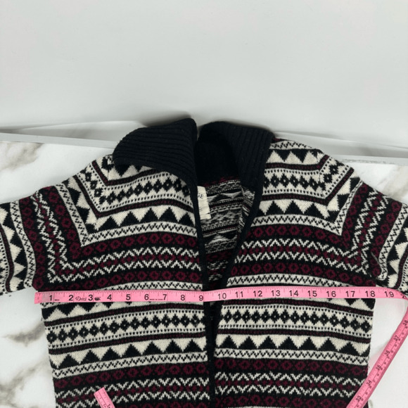 Cambridge Dry Goods Womens S Duster Open Cardigan Sweater Fair Isle Wool Nordic - Picture 4 of 12